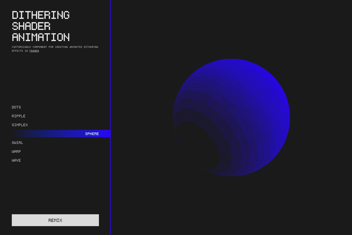 Dithering Component screenshot