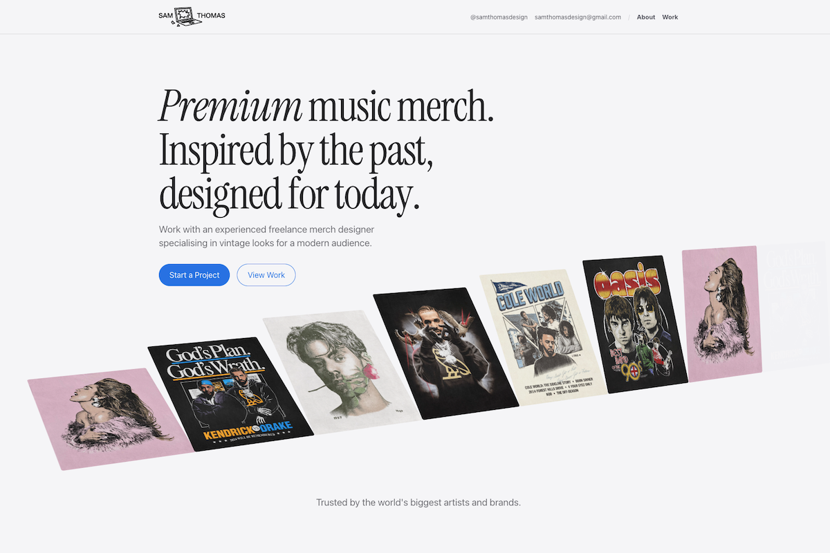 Sam Thomas Design screenshot